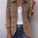 Annika - Leoparden-Rüschenjacke im Ombré