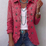 Silke - Pinke Paisley-Rüschenjacke