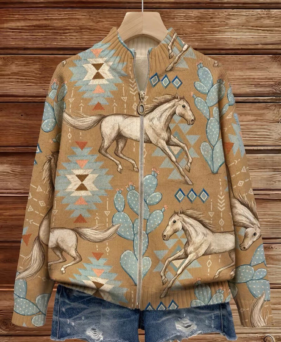 Rieke - Cardigan mit Blüten-Muster