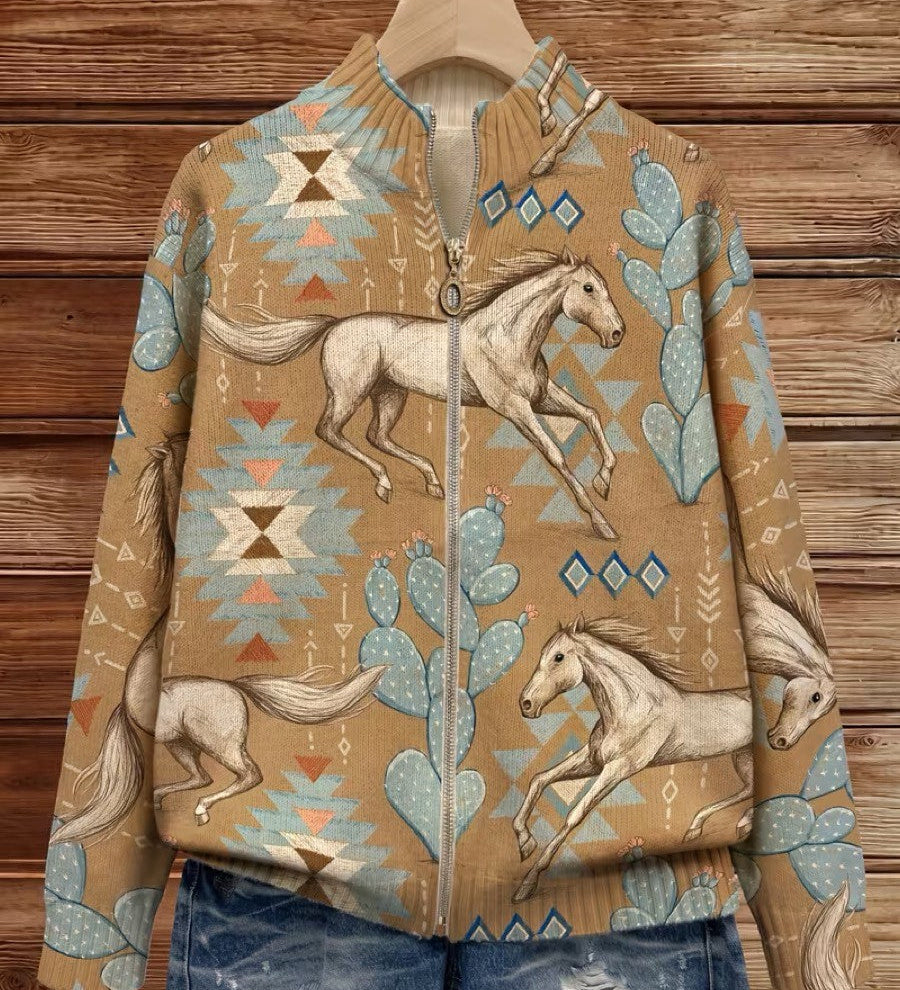 Rieke - Cardigan mit Blüten-Muster