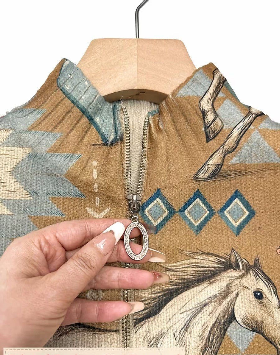 Rieke - Cardigan mit Blüten-Muster