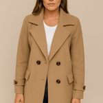 Johanna - Schicke Jacke mit Kragen - Khaki