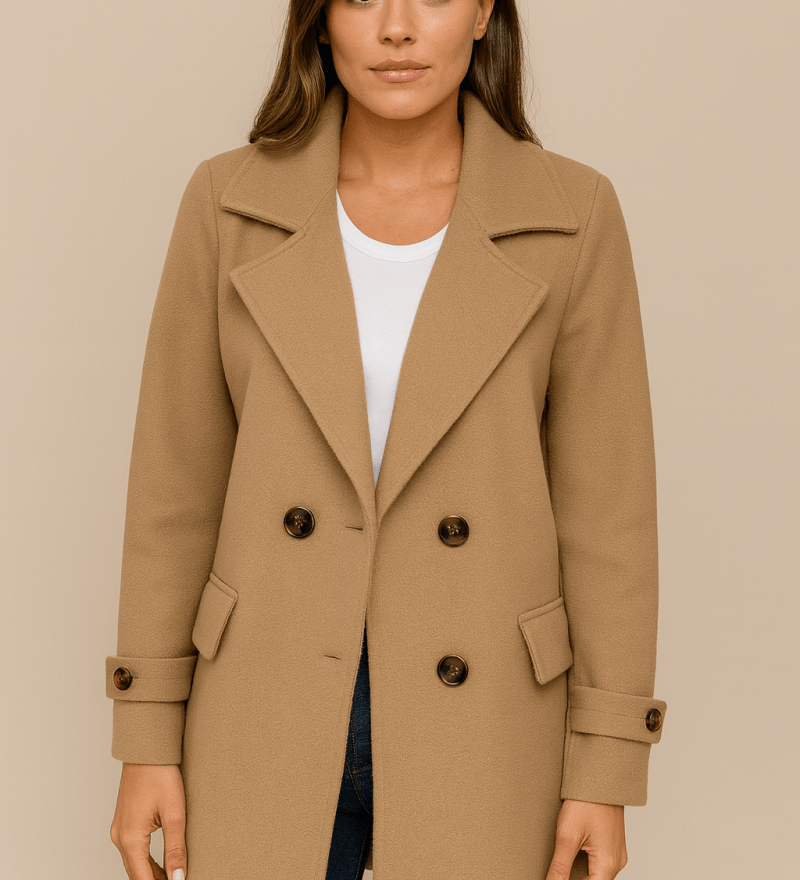 Johanna - Schicke Jacke mit Kragen - Khaki