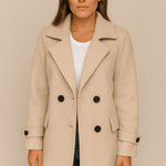 Johanna - Schicke Jacke mit Kragen - Beige
