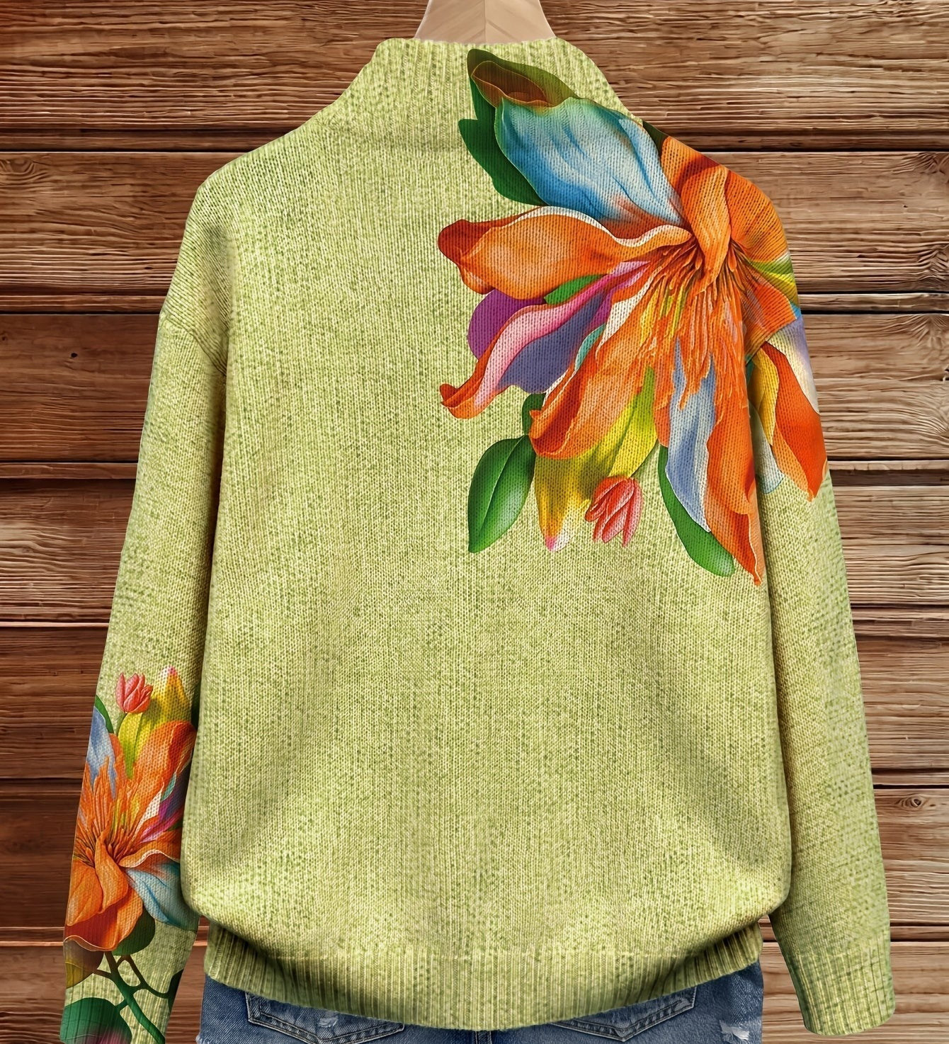 Melina - Cardigan mit tropischem Blumenmuster