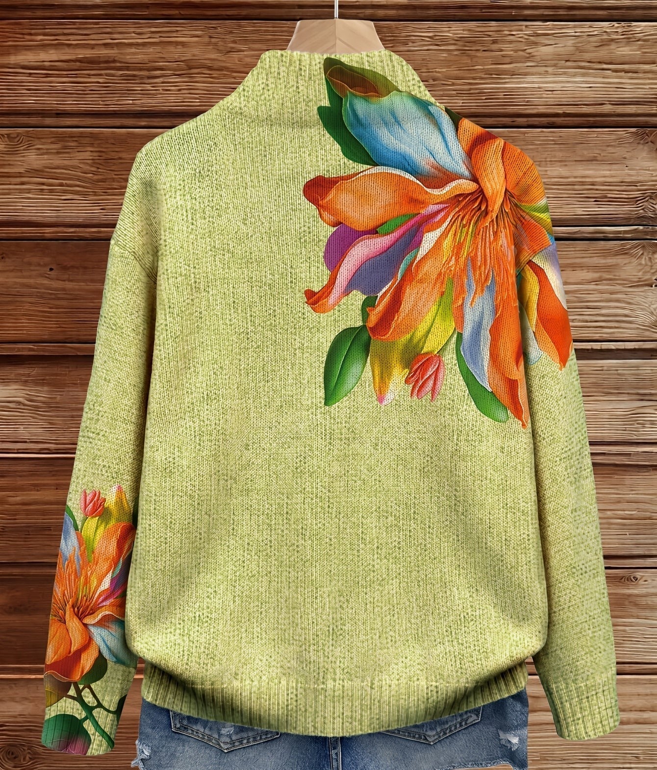 Melina - Cardigan mit tropischem Blumenmuster