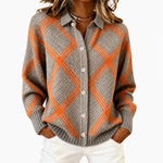 Helga - Strickjacke mit Rautenmuster