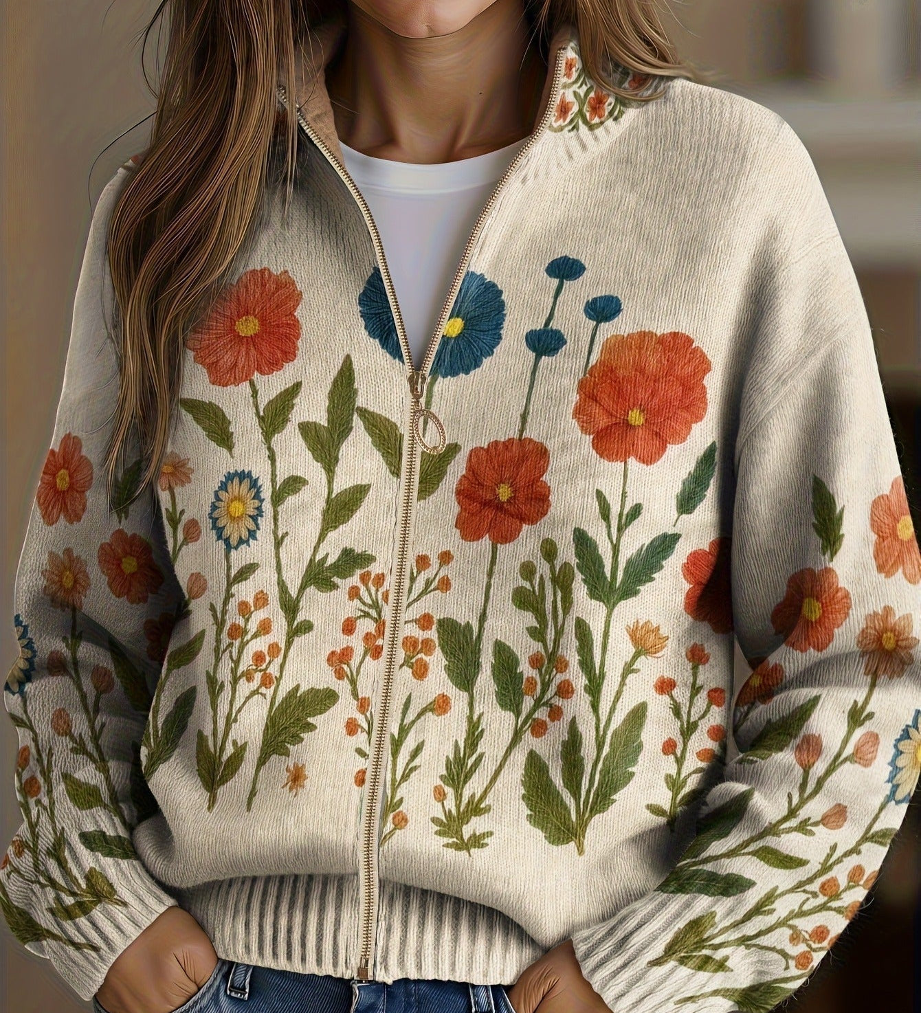 Leonie - Cardigan mit Wildblumen-Muster