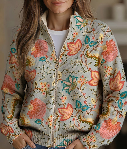 Juliane - Cardigan mit Blumengarten-Muster
